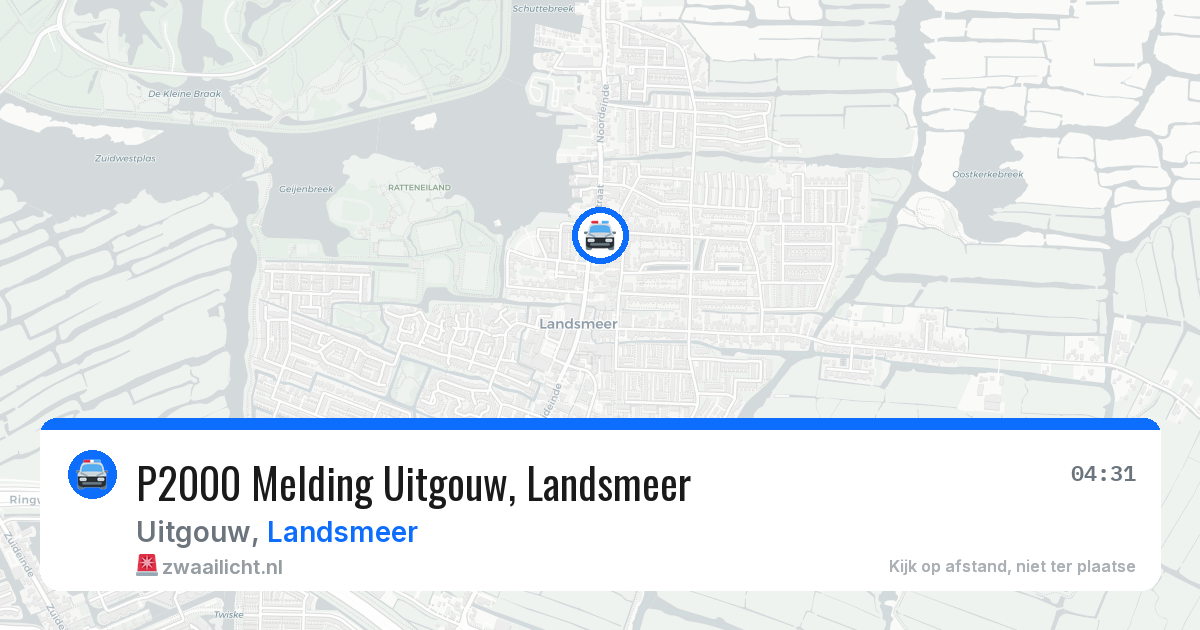 P2000 Melding Uitgouw, Landsmeer — 24 mrt 2026