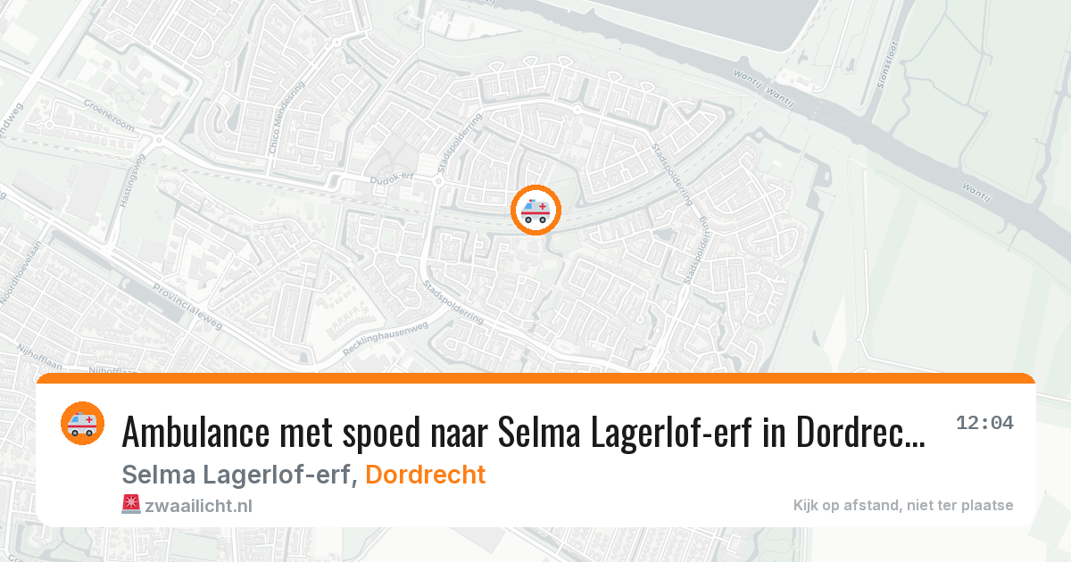 Ambulance met spoed naar Selma Lagerlof-erf in Dordrecht — 8 apr 2026