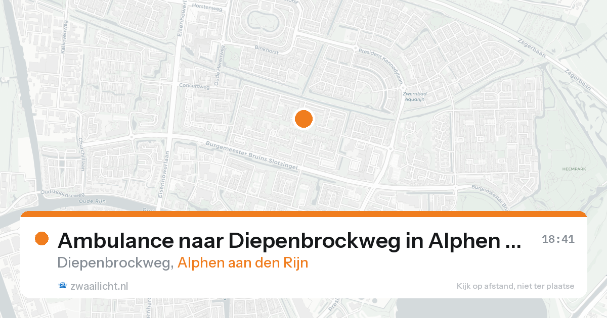 Ambulance naar Diepenbrockweg in Alphen aan den Rijn — 23 jun 2026