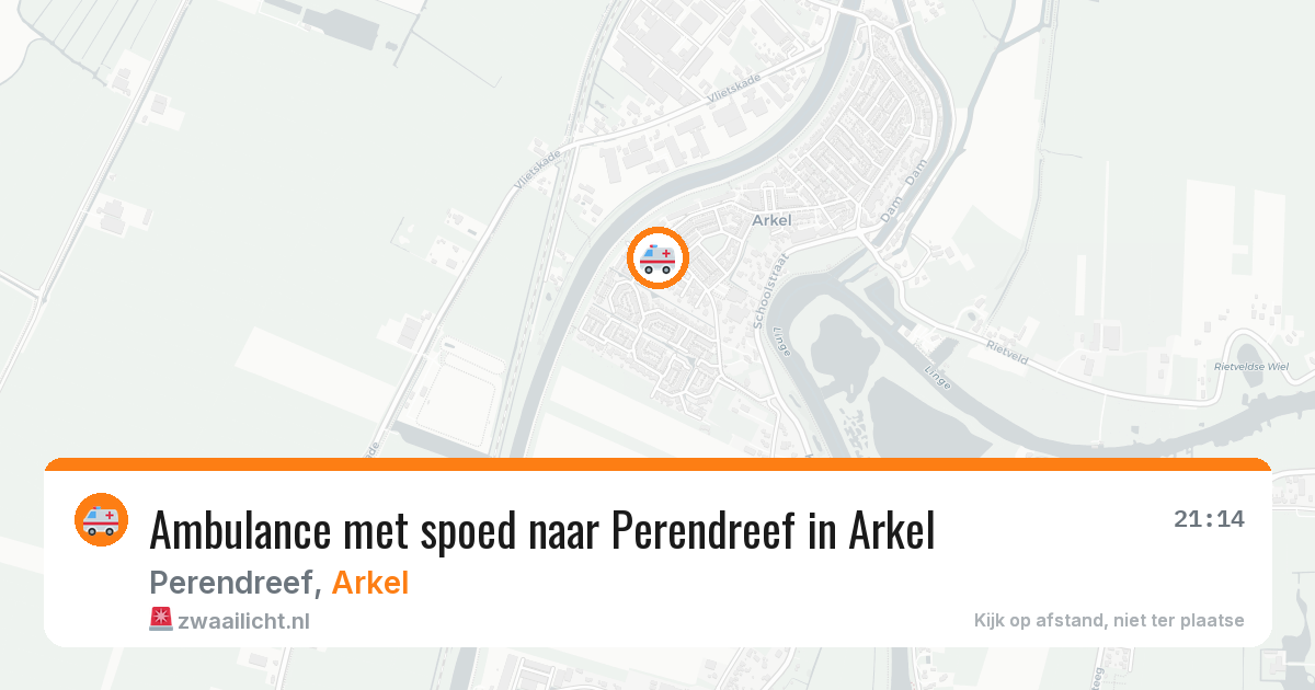 Ambulance met spoed naar Perendreef in Arkel — 23 jun 2026