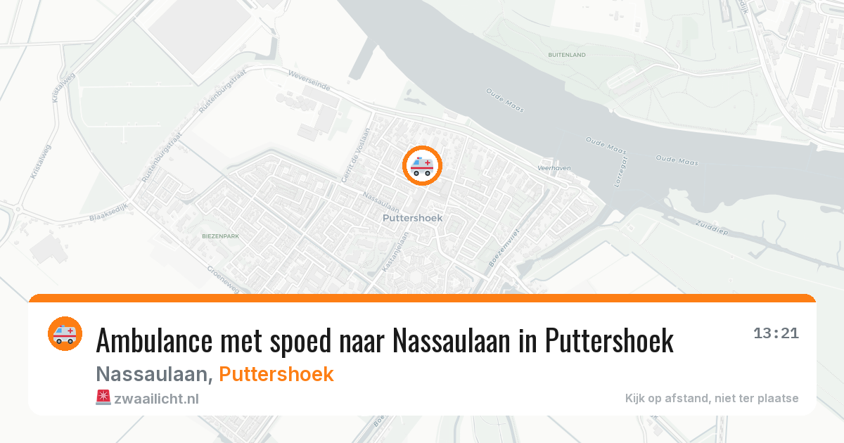 Ambulance met spoed naar Nassaulaan in Puttershoek — 1 aug 2026