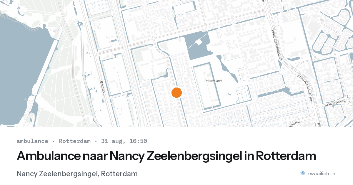 Ambulance naar Nancy Zeelenbergsingel in Rotterdam — 31 aug 2026