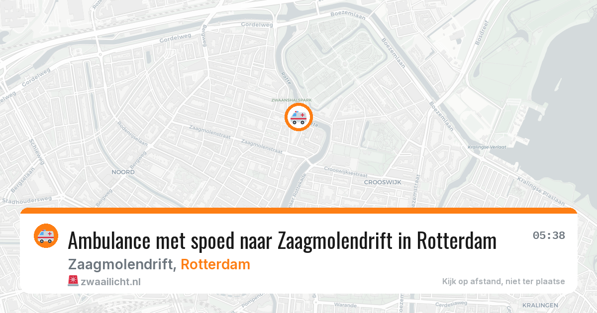 Ambulance met spoed naar Zaagmolendrift in Rotterdam — 2 aug 2026