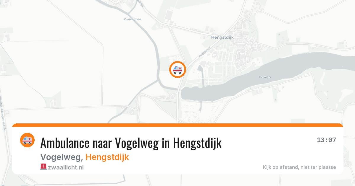 Ambulance naar Vogelweg in Hengstdijk — 15 mei 2026