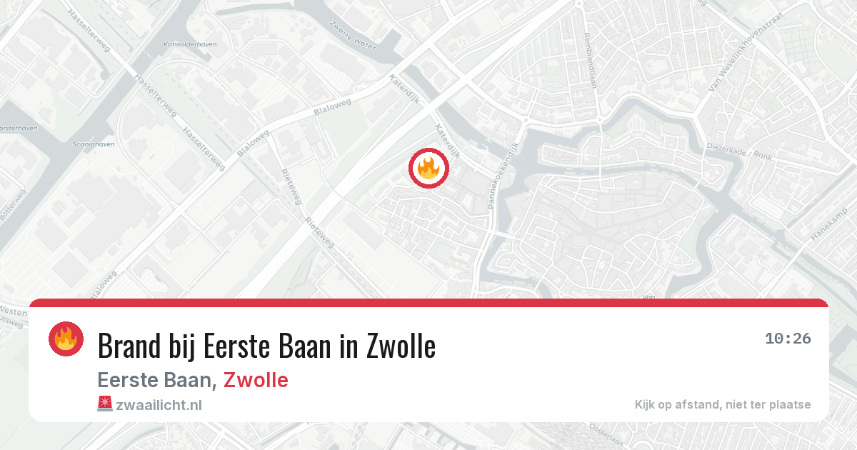 Brand bij Eerste Baan in Zwolle — 9 mrt 2026