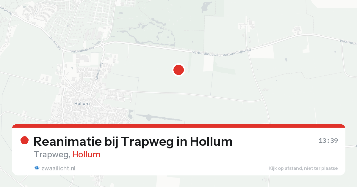 Reanimatie bij Trapweg in Hollum — 19 aug 2026