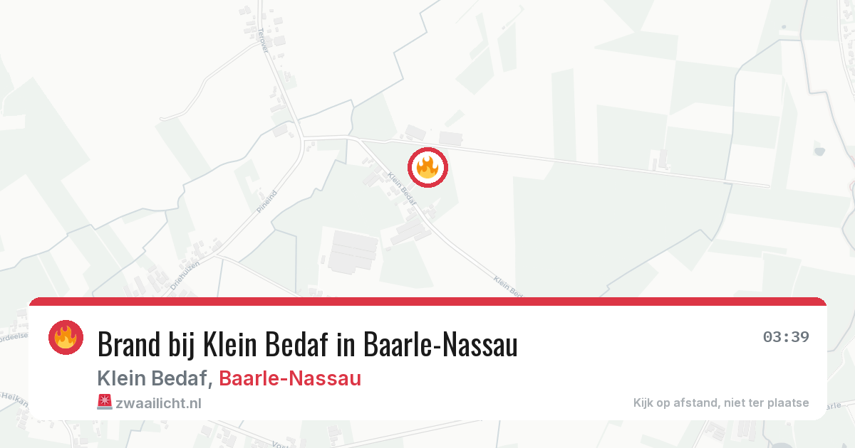 Brand bij Klein Bedaf in Baarle-Nassau — 28 jun 2026