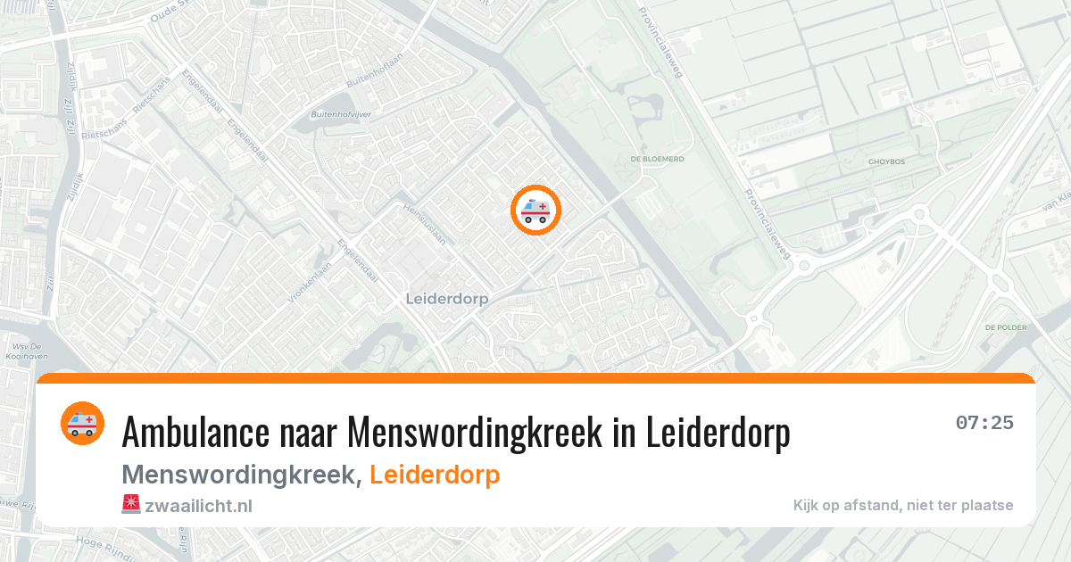 Ambulance naar Menswordingkreek in Leiderdorp — 13 jun 2026