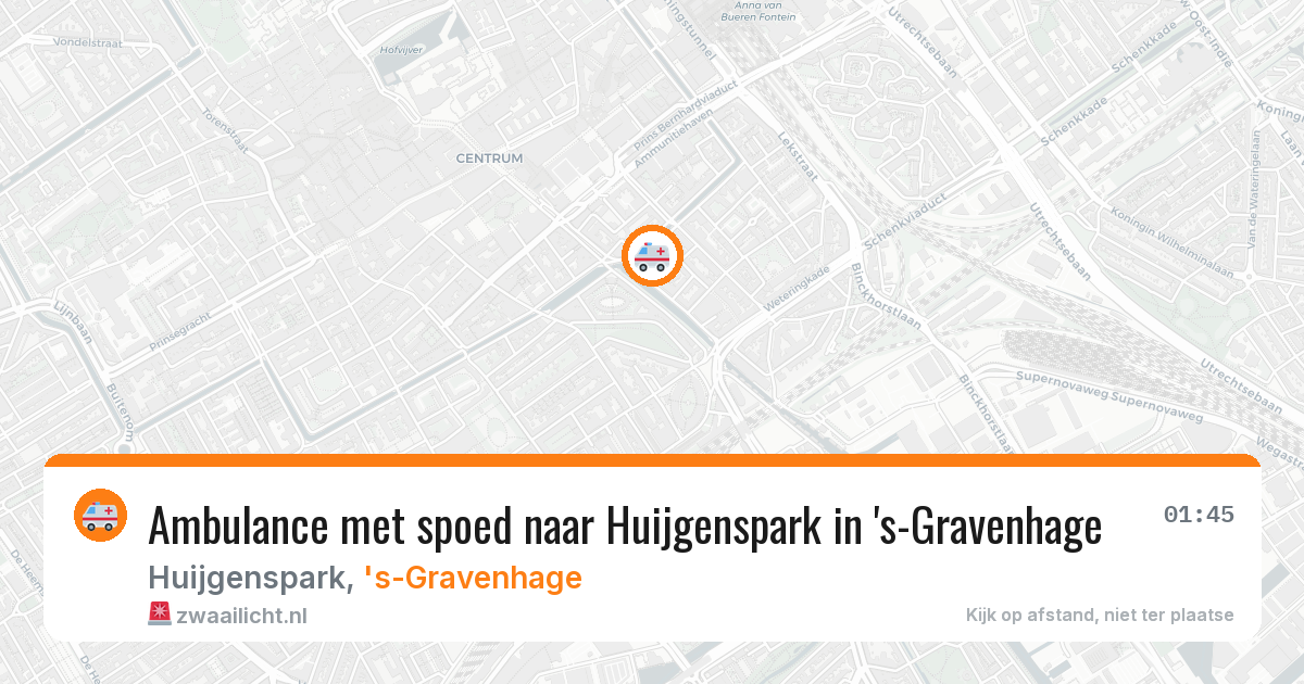Ambulance met spoed naar Huijgenspark in 's-Gravenhage — 30 apr 2026
