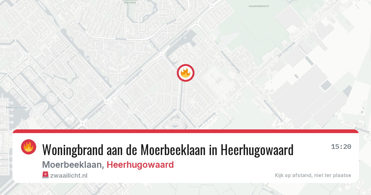 Woningbrand aan de Moerbeeklaan in Heerhugowaard — 13 mei 2026