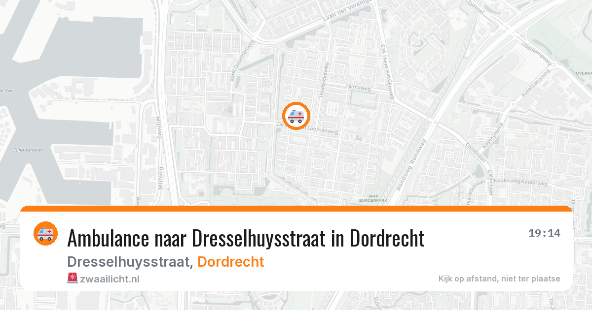 Ambulance naar Dresselhuysstraat in Dordrecht — 14 jun 2026