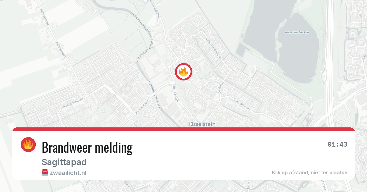 Brandweer melding — 6 jul 2026