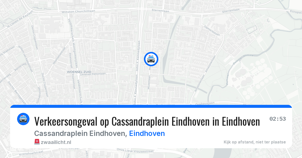 Verkeersongeval op Cassandraplein Eindhoven in Eindhoven — 27 jun 2026