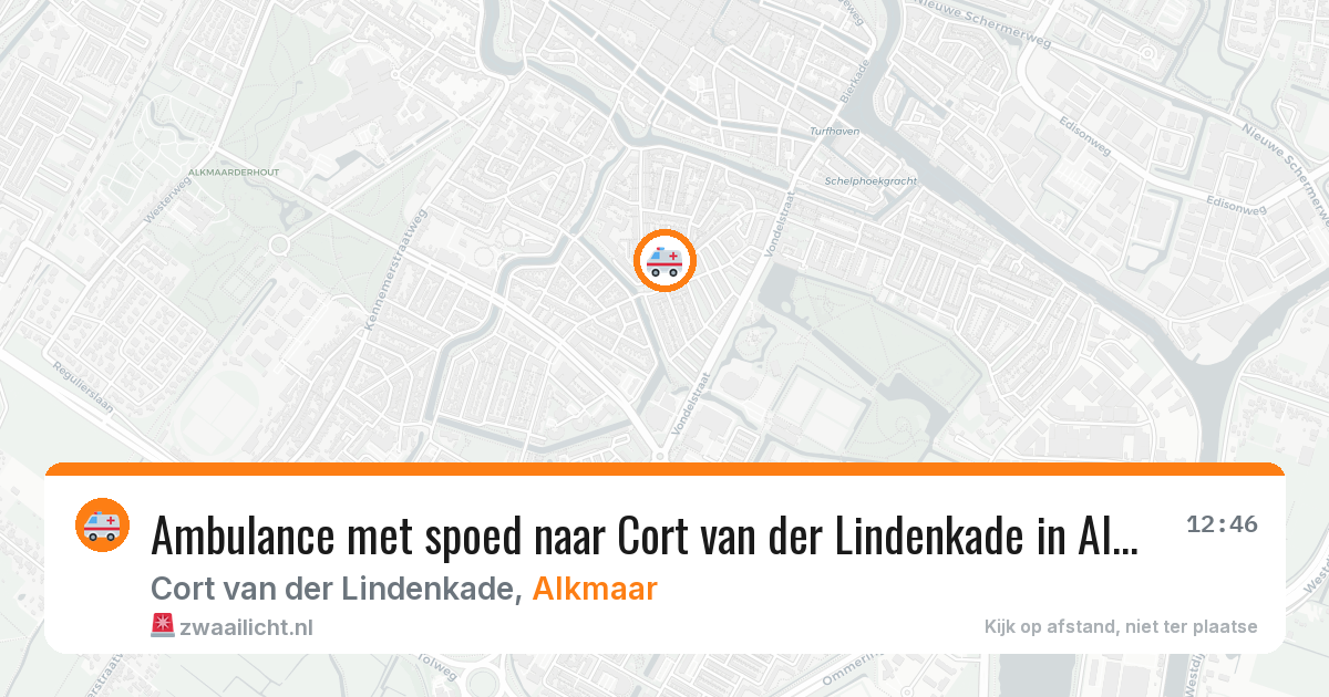 Ambulance met spoed naar Cort van der Lindenkade in Alkmaar — 4 jun 2026