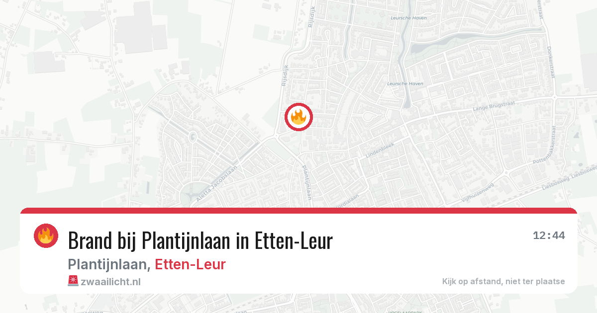 Brand bij Plantijnlaan in Etten-Leur — 30 jul 2026