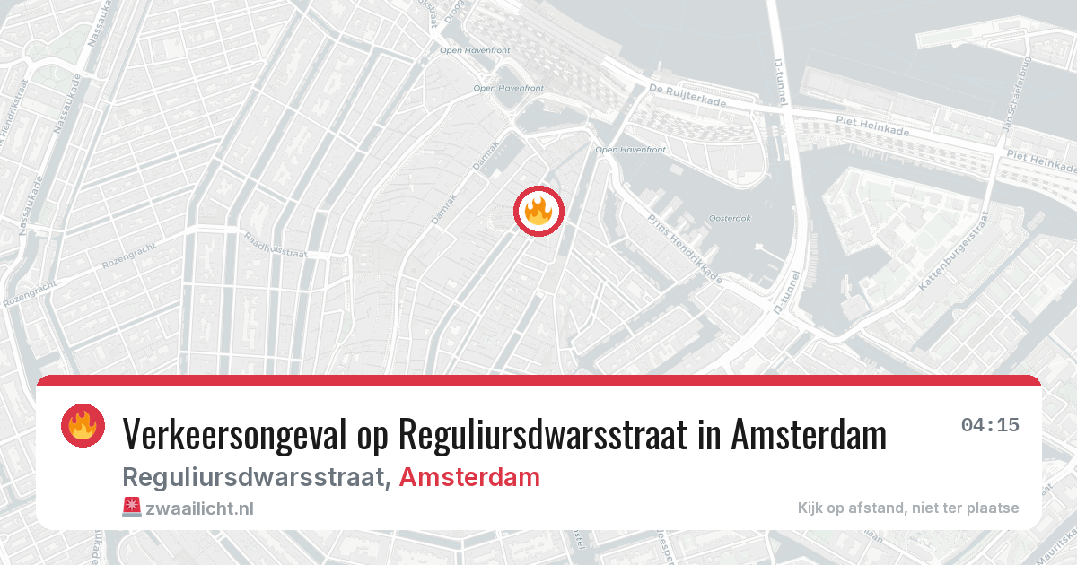 Verkeersongeval op Reguliursdwarsstraat in Amsterdam — 4 jul 2026