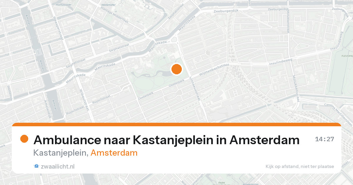 Ambulance naar Kastanjeplein in Amsterdam — 15 aug 2026