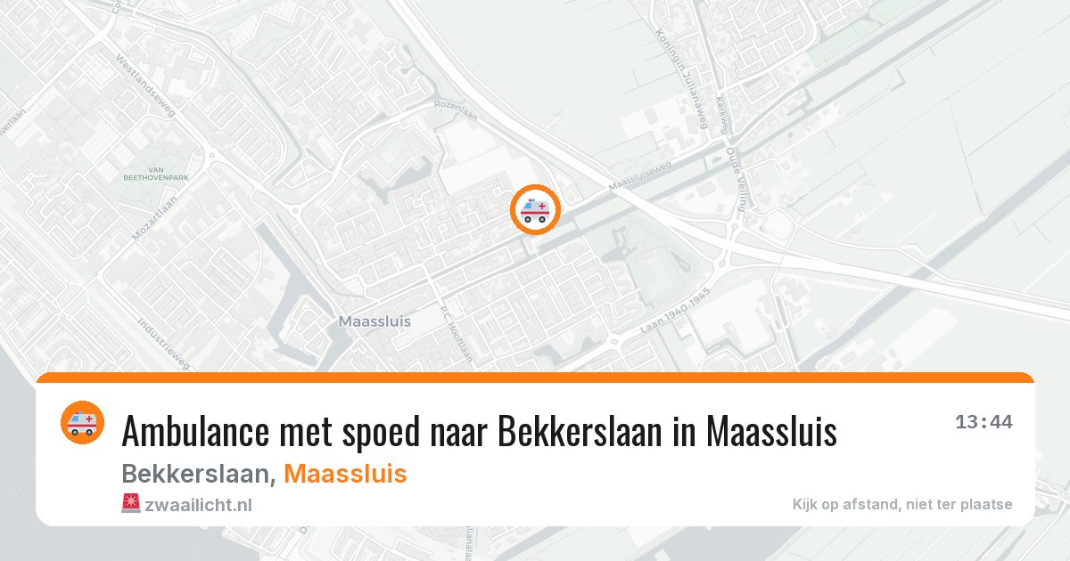 Ambulance met spoed naar Bekkerslaan in Maassluis — 20 mrt 2026