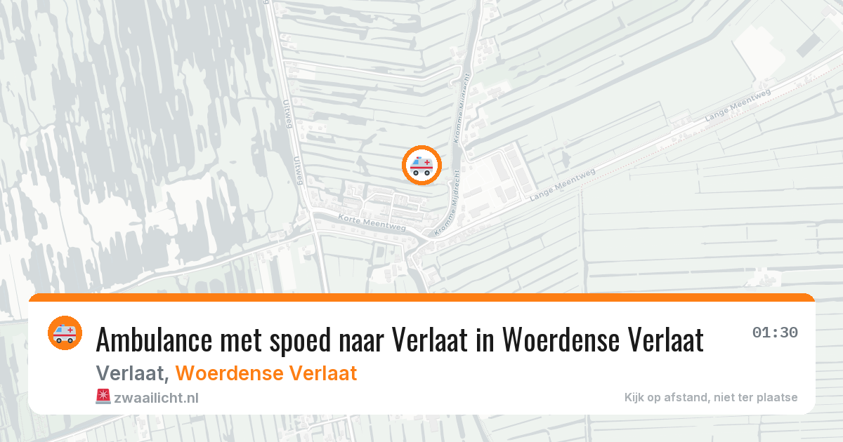 Ambulance met spoed naar Verlaat in Woerdense Verlaat — 22 jul 2026