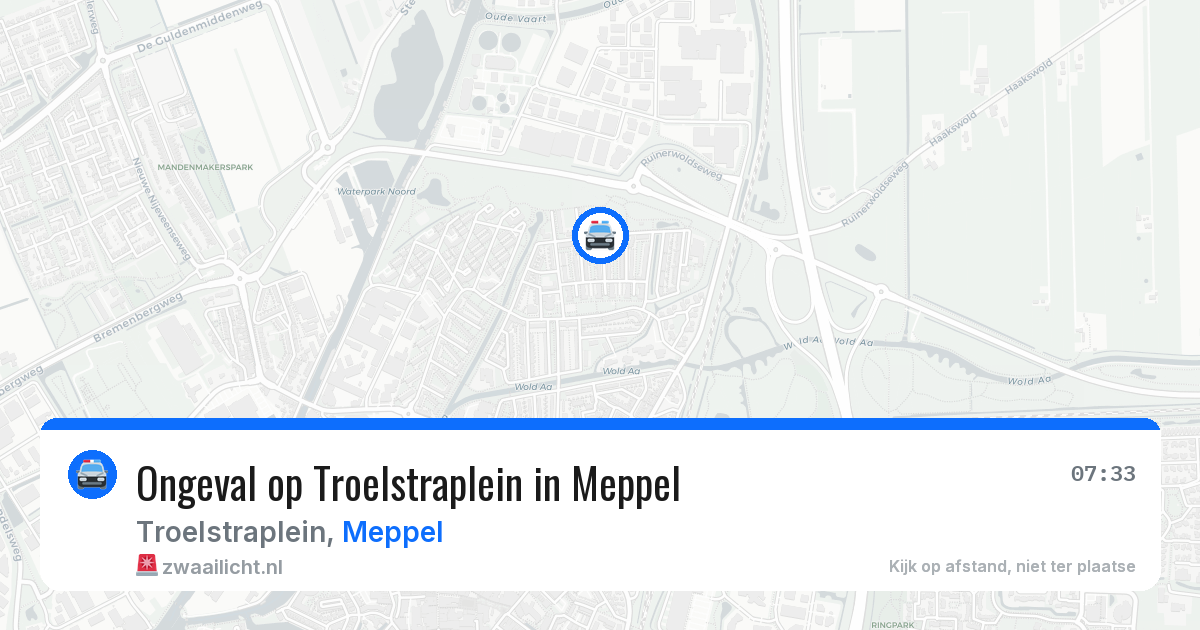 Ongeval op Troelstraplein in Meppel — 3 aug 2026
