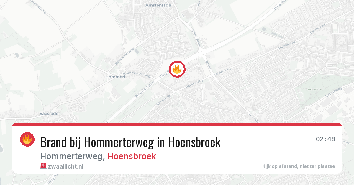 Brand bij Hommerterweg in Hoensbroek — 12 apr 2026