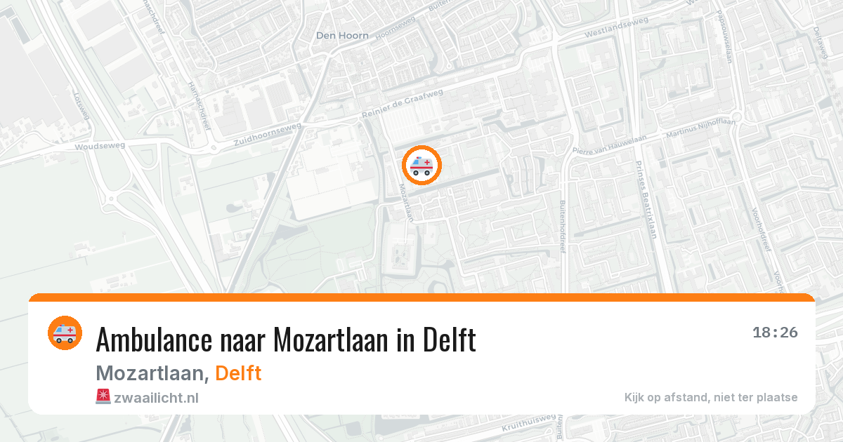 Ambulance naar Mozartlaan in Delft — 23 apr 2026