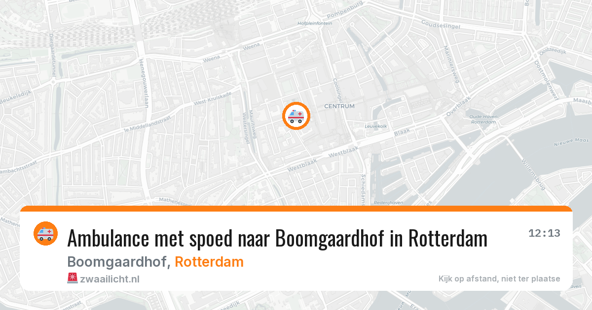 Ambulance met spoed naar Boomgaardhof in Rotterdam — 13 jun 2026