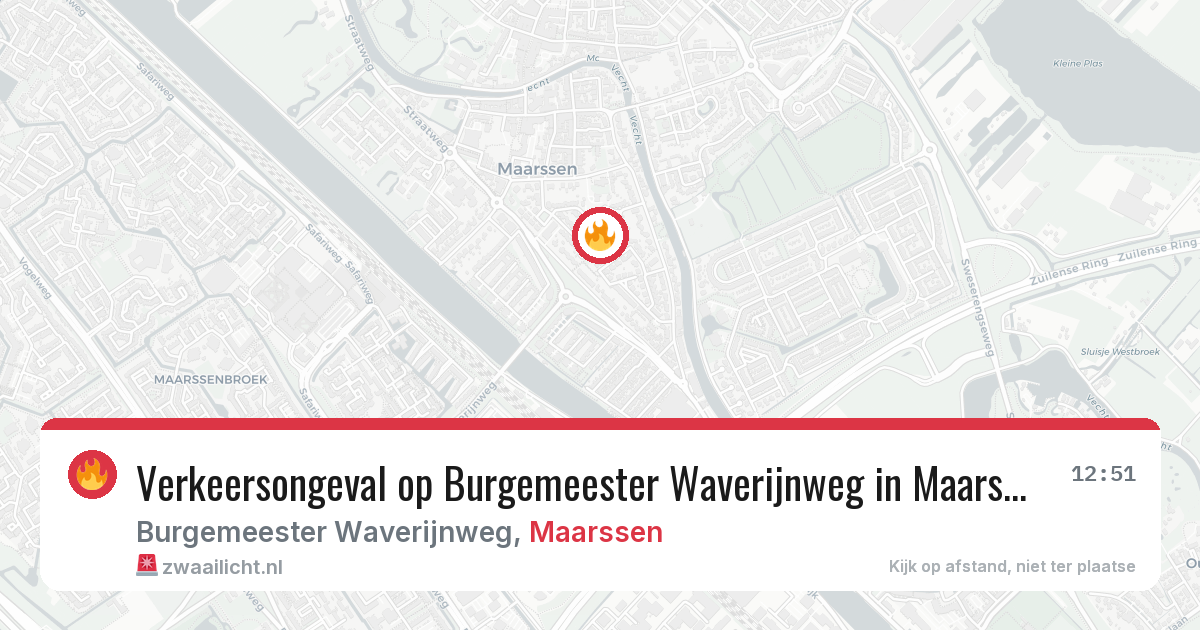 Verkeersongeval op Burgemeester Waverijnweg in Maarssen — 29 jan 2026