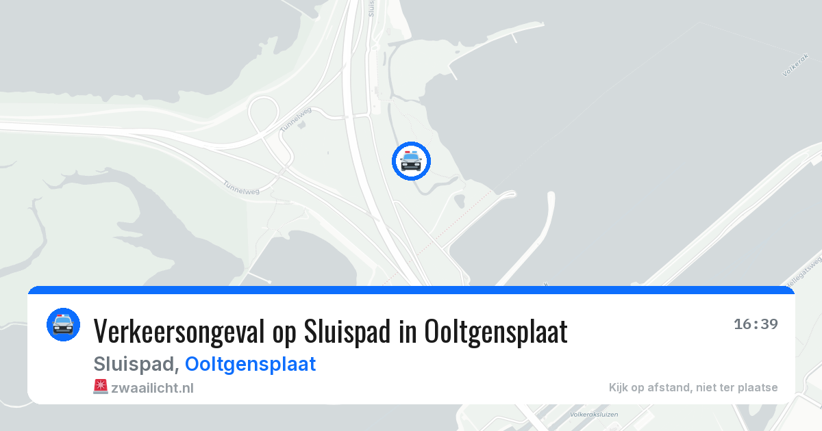 Verkeersongeval op Sluispad in Ooltgensplaat — 28 jan 2026