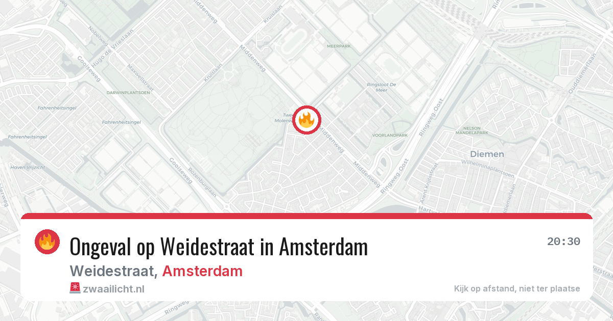Ongeval op Weidestraat in Amsterdam — 17 jun 2026