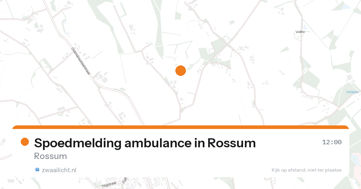 Spoedmelding ambulance in Rossum — 12 aug 2026
