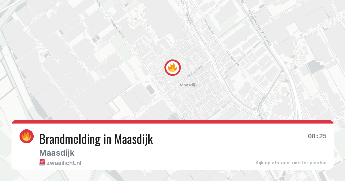Brandmelding in Maasdijk — 11 aug 2026