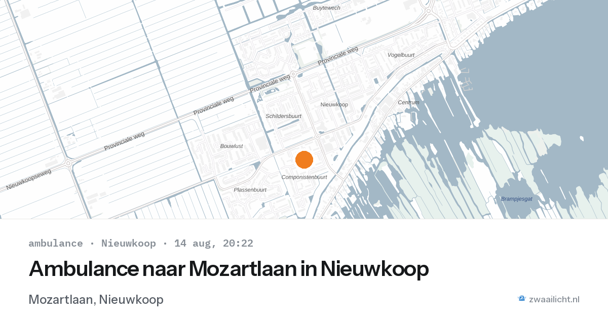 Ambulance naar Mozartlaan in Nieuwkoop — 25 feb 2026