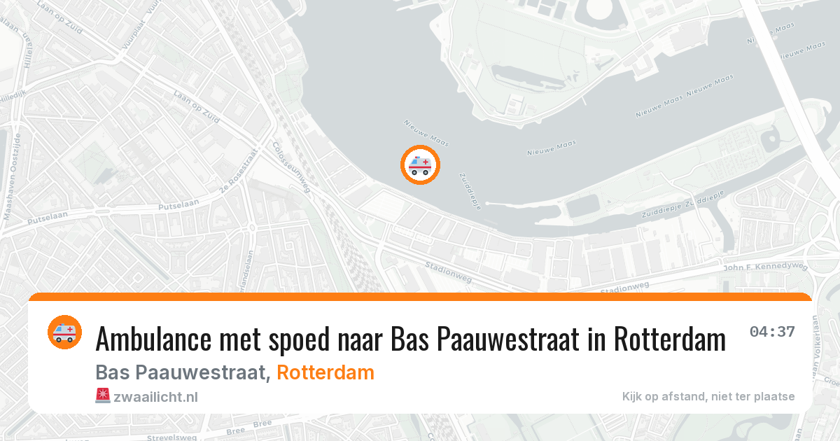Ambulance met spoed naar Bas Paauwestraat in Rotterdam — 27 jun 2026