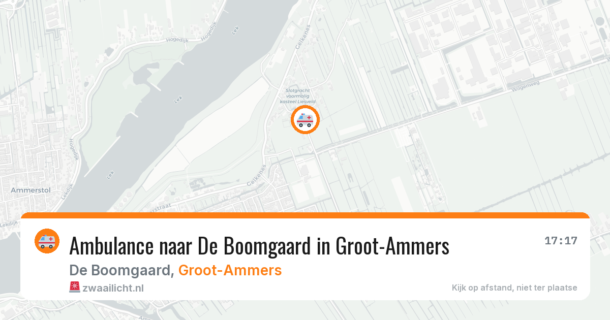 Ambulance naar De Boomgaard in Groot-Ammers — 25 apr 2026