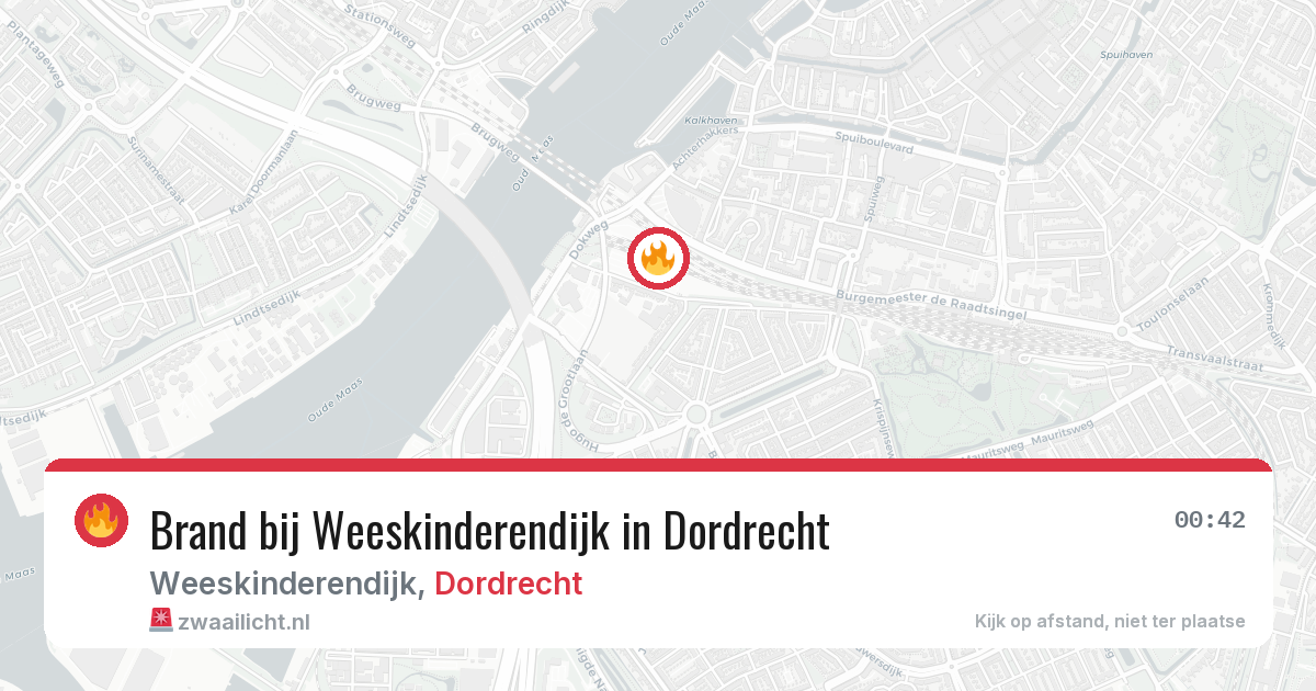 Brand bij Weeskinderendijk in Dordrecht — 12 jun 2026