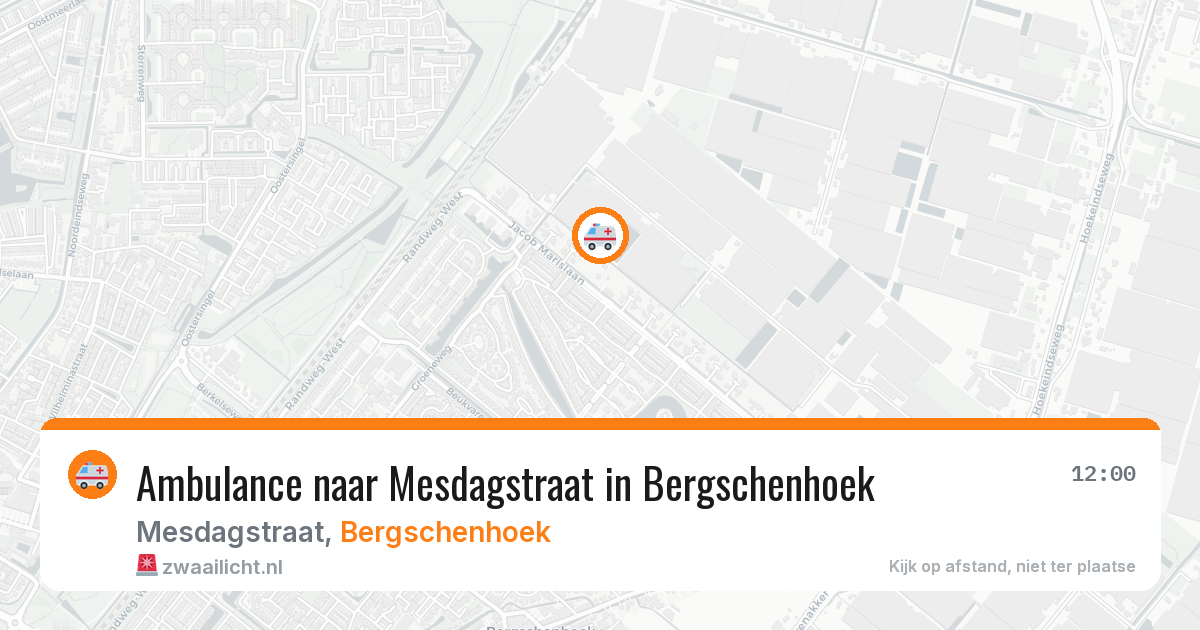 Ambulance naar Mesdagstraat in Bergschenhoek — 21 mrt 2026