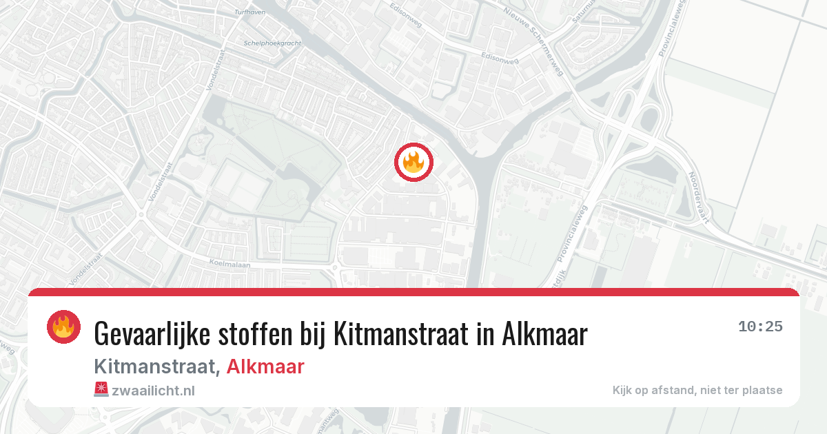 Gevaarlijke stoffen bij Kitmanstraat in Alkmaar — 6 mrt 2026