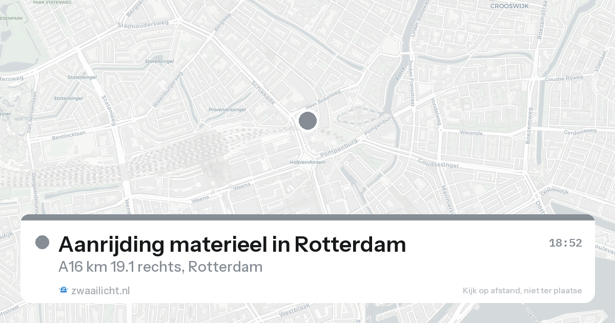 Aanrijding materieel in Rotterdam — 30 jan 2026