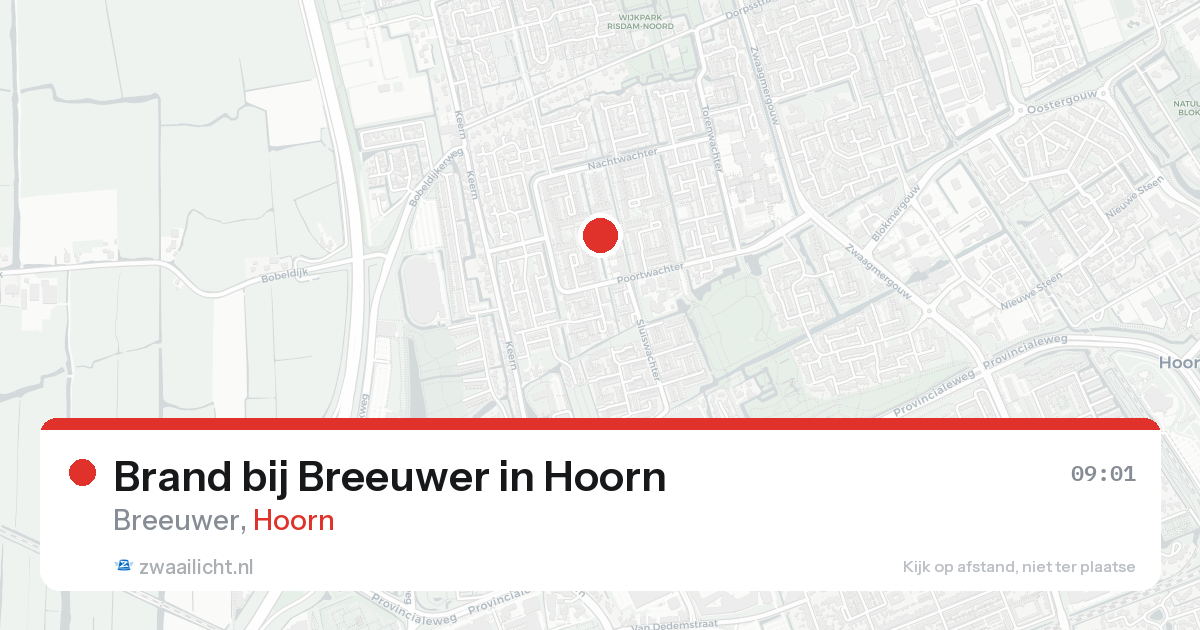Brand bij Breeuwer in Hoorn — 21 aug 2026