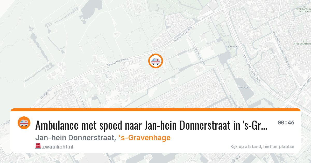 Ambulance met spoed naar Jan-hein Donnerstraat in 's-Gravenhage — 2 apr 2026