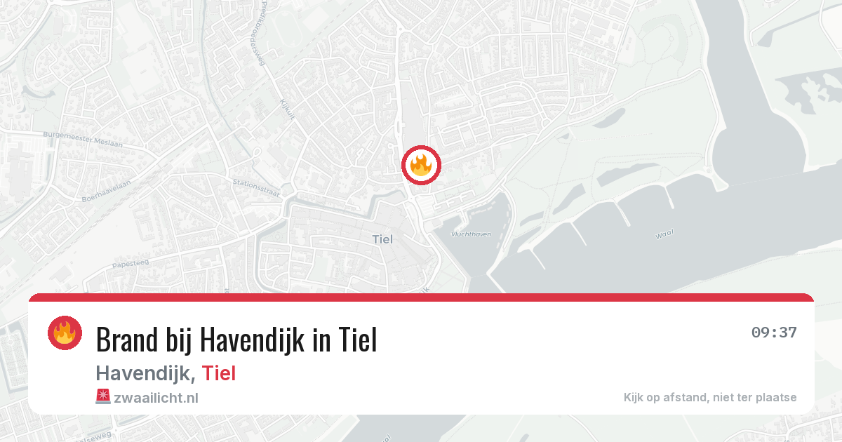 Brand bij Havendijk in Tiel — 3 aug 2026