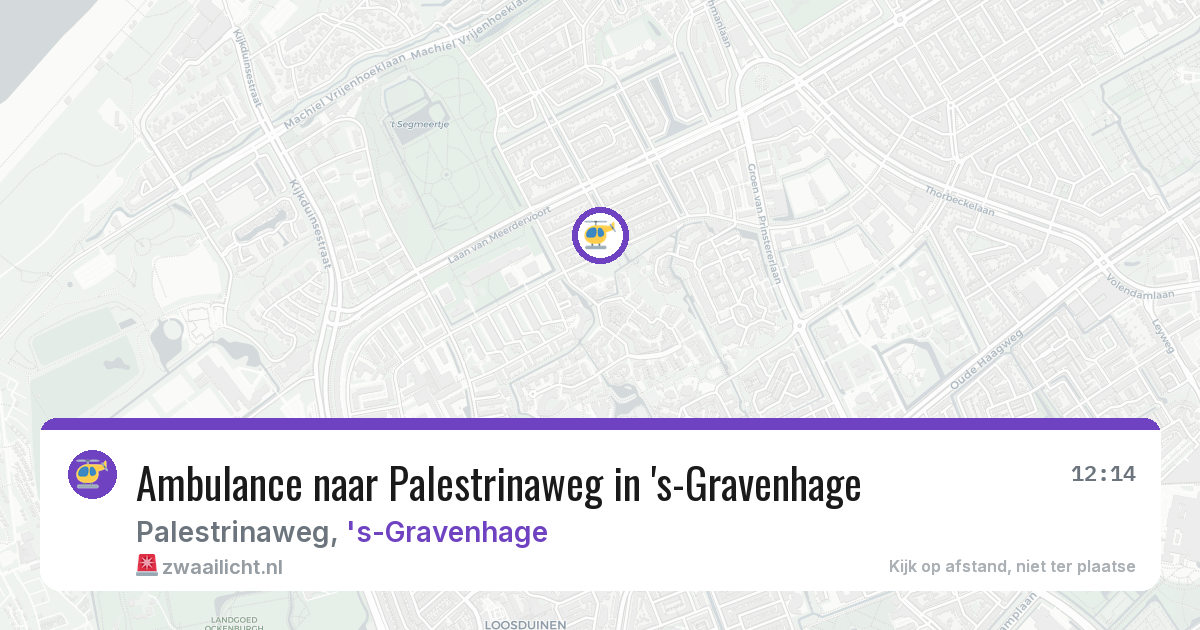 Ambulance naar Palestrinaweg in 's-Gravenhage — 31 jul 2026