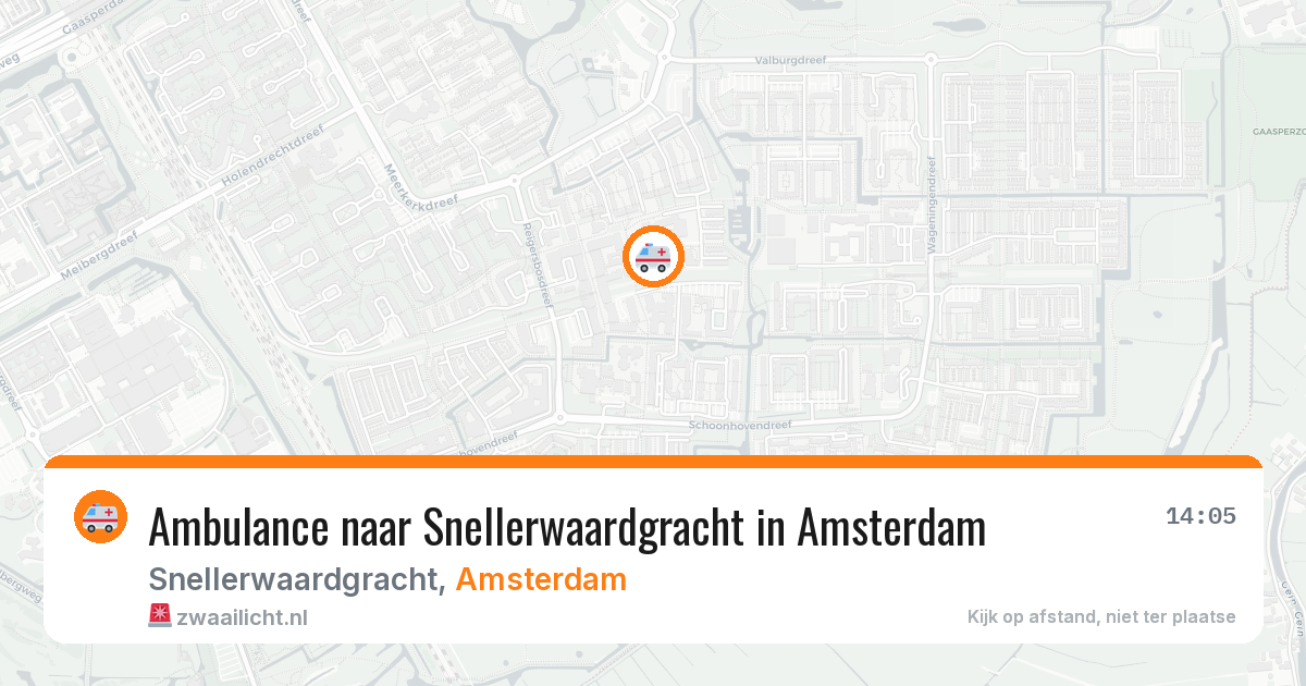 Ambulance naar Snellerwaardgracht in Amsterdam — 25 jun 2026