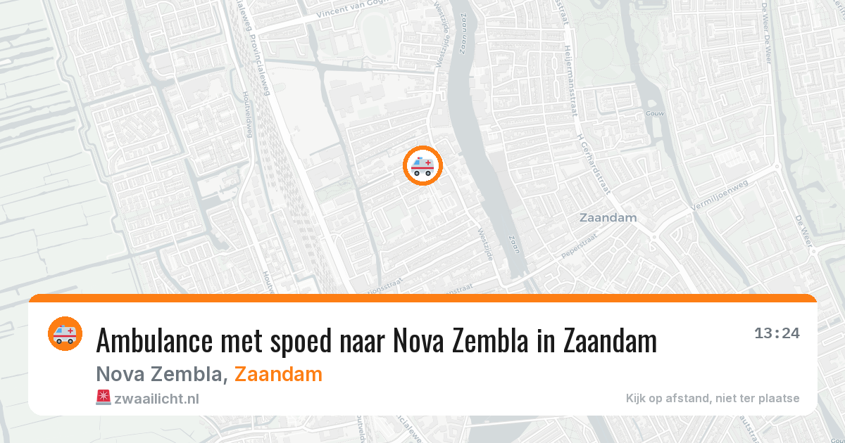 Ambulance met spoed naar Nova Zembla in Zaandam — 12 apr 2026