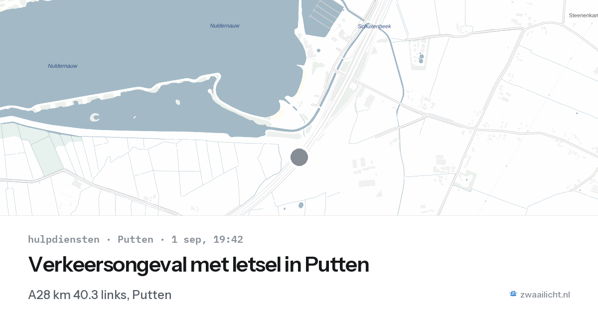 Verkeersongeval met letsel in Putten — 1 sep 2026