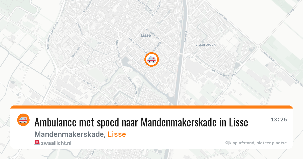 Ambulance met spoed naar Mandenmakerskade in Lisse — 18 jul 2026
