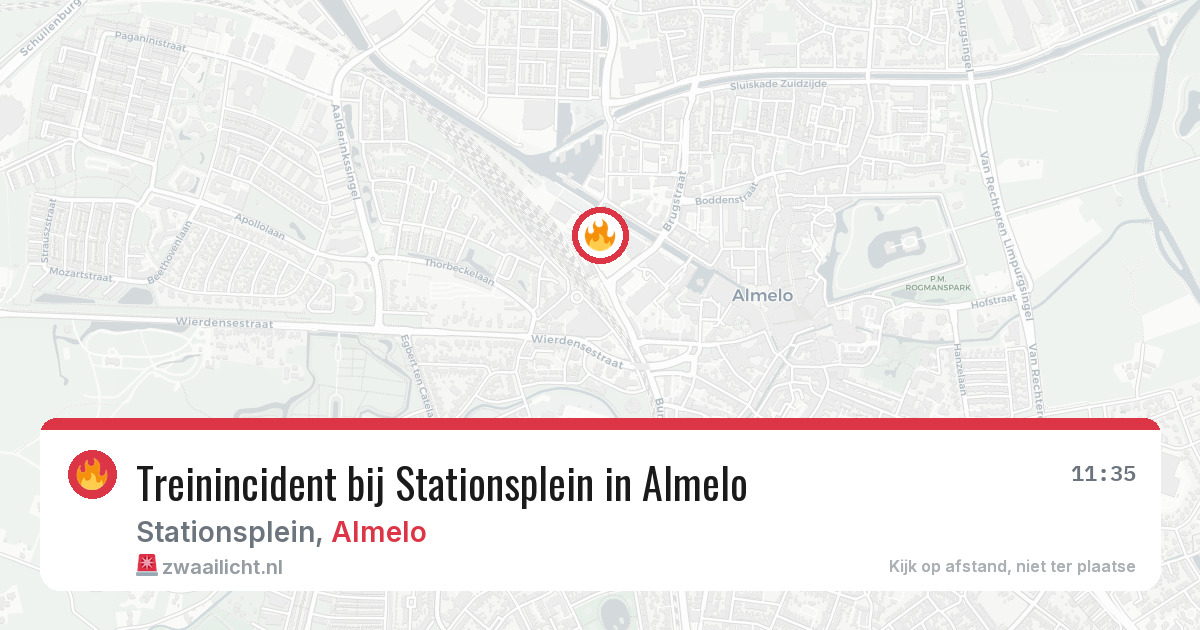 Treinincident bij Stationsplein in Almelo — 31 mrt 2026