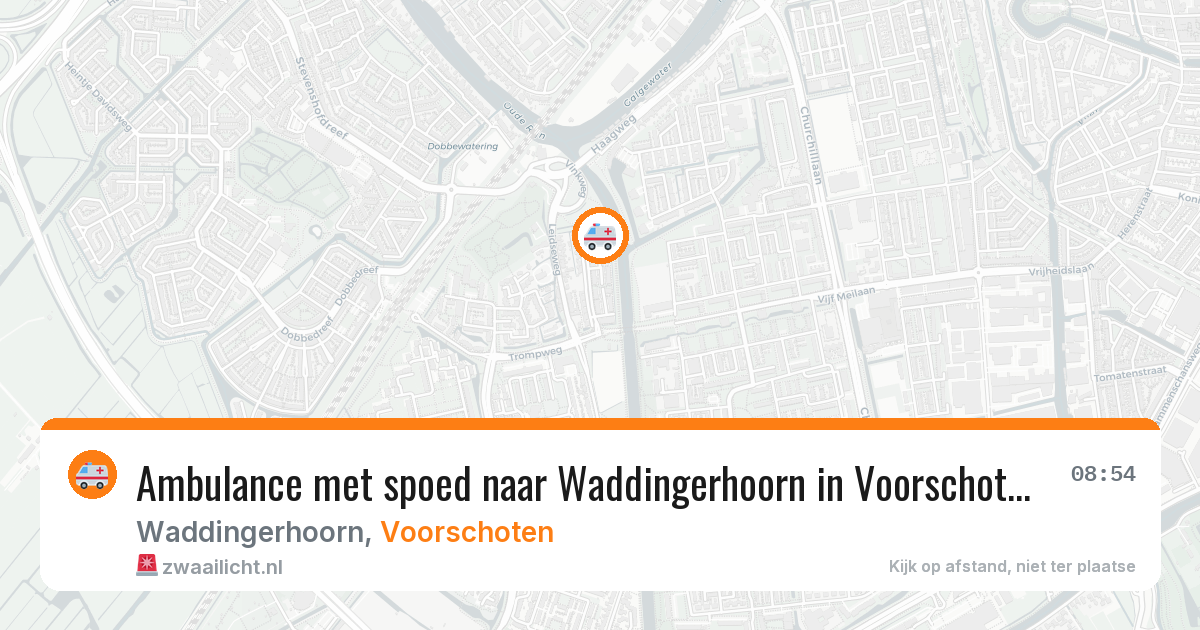 Ambulance met spoed naar Waddingerhoorn in Voorschoten — 27 jun 2026