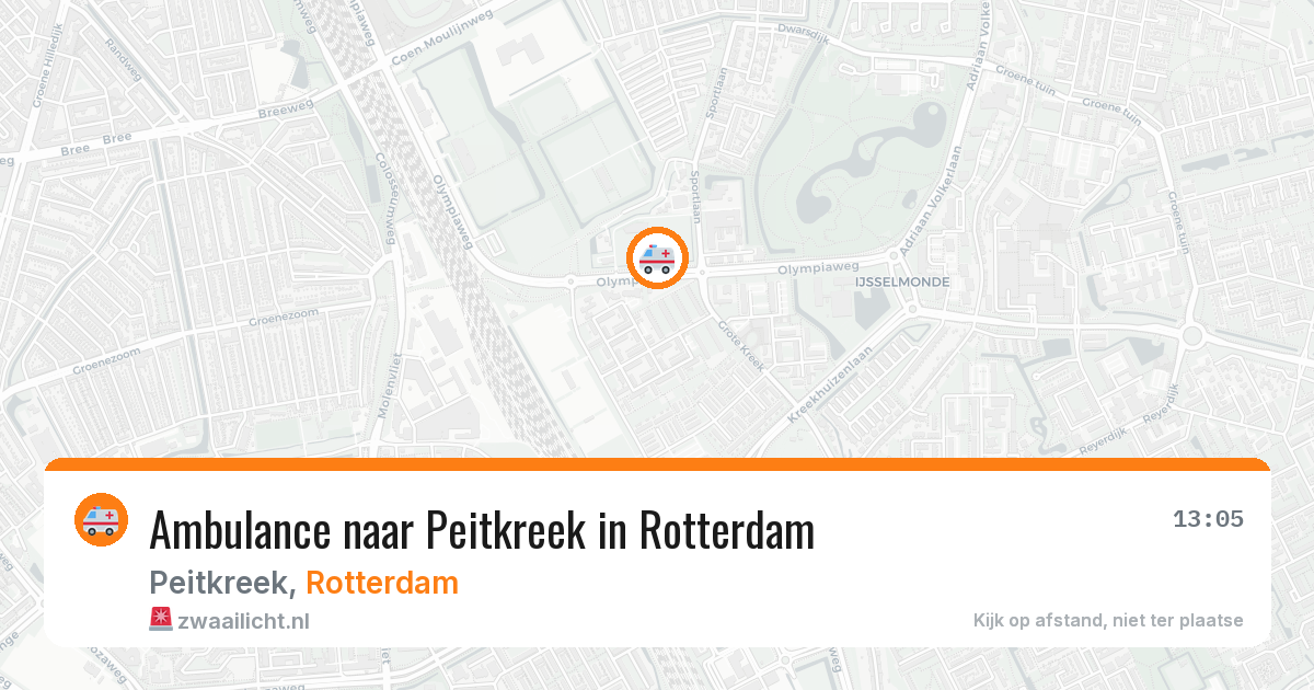 Ambulance naar Peitkreek in Rotterdam — 13 jun 2026